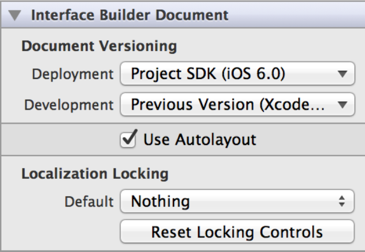 Enabling Auto Layout